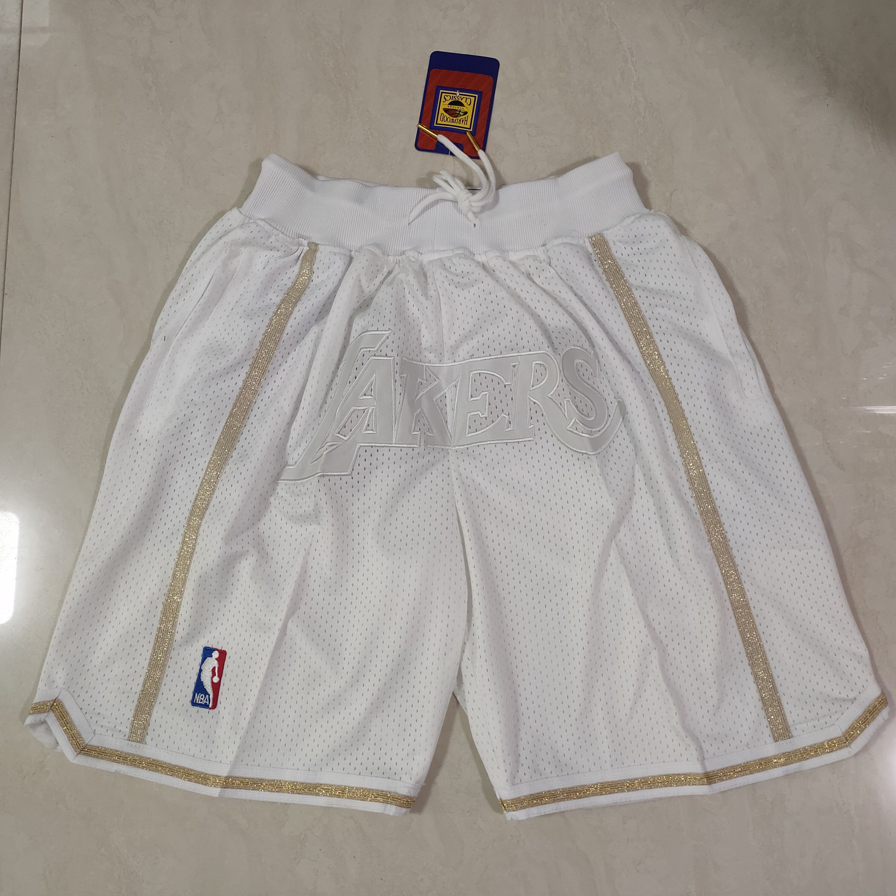 Men NBA 2021 Los Angeles Lakers MVP White Shorts